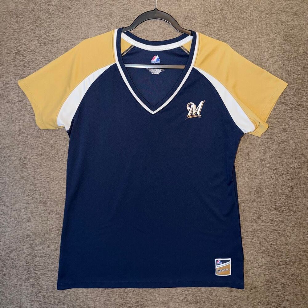 Majestic Milwaukee Brewers V-Neck Shirt